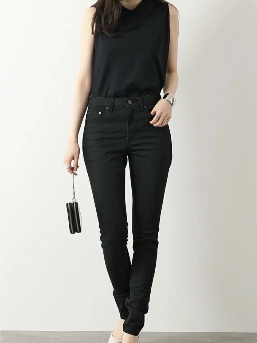 Saint Laurent Paris D05 Black Skinny Jeans Size 32 Made in Italy